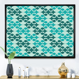 Abstract Retro Geometrical Design VI Framed Canvas Vibrant Black - 1.5 Thick