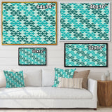 Abstract Retro Geometrical Design VI Framed Print Matte White - 1.5 Width