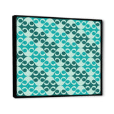 Abstract Retro Geometrical Design VI Framed Canvas Vibrant Black - 1.5 Thick