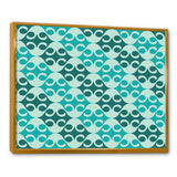 Abstract Retro Geometrical Design VI Framed Canvas Vibrant Gold - 1.5 Thick