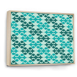 Abstract Retro Geometrical Design VI Framed Canvas Matte White - 1.5 Thick