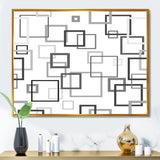 Abstract Retro Design II Framed Canvas Vibrant Gold - 1.5 Thick