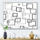 Abstract Retro Design II Framed Canvas Matte White - 1.5 Thick