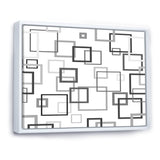 Abstract Retro Design II Framed Canvas Matte White - 1.5 Thick