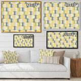 Abstract Retro Geometrical Design II Framed Print Matte White - 1.5 Width