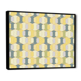 Abstract Retro Geometrical Design II Framed Canvas Vibrant Black - 1.5 Thick