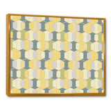 Abstract Retro Geometrical Design II Framed Canvas Vibrant Gold - 1.5 Thick