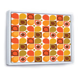 Abstract Retro Geometric Pattern VI Framed Canvas Matte White - 1.5 Thick