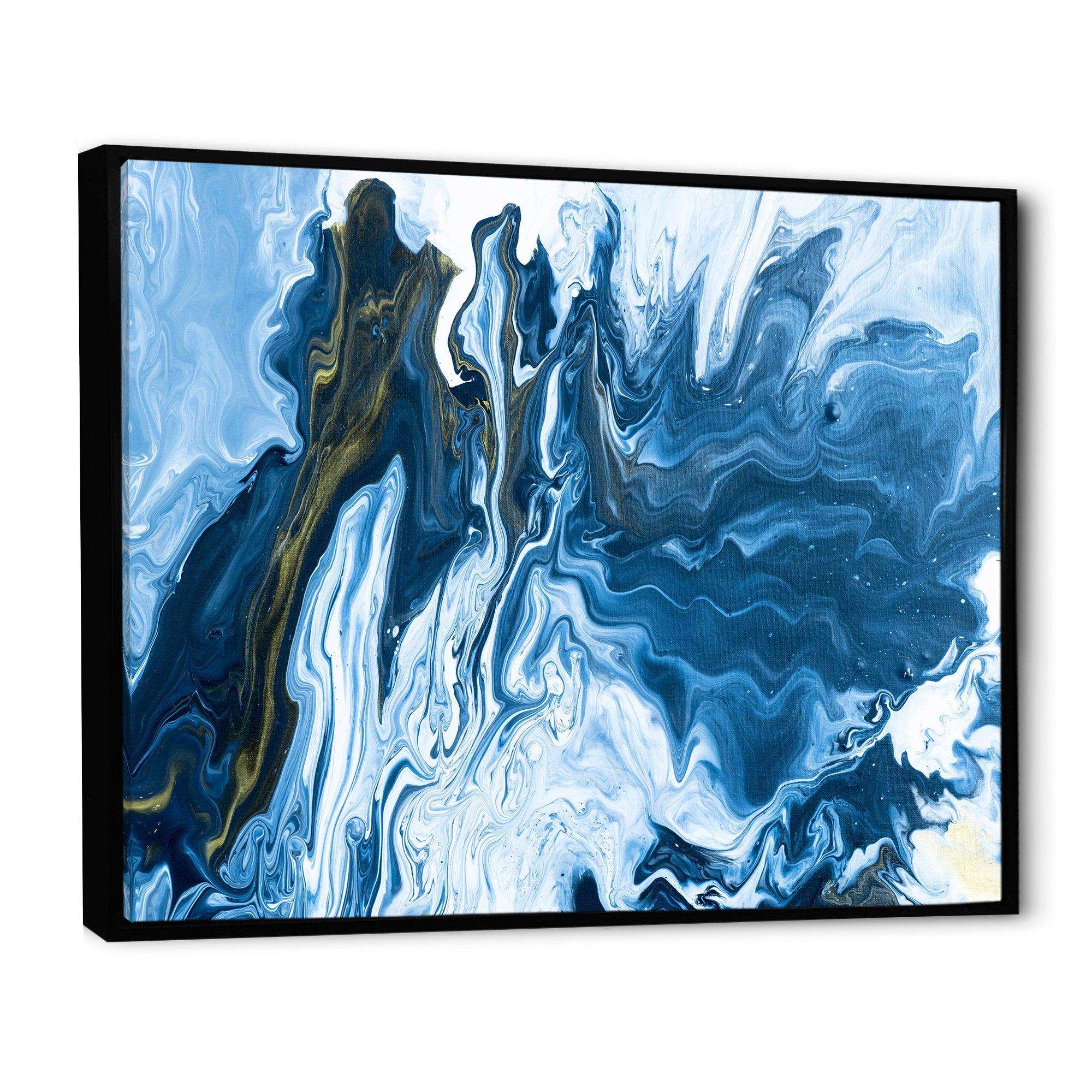 White, grey and White Hand Painted Marble Acrylic III