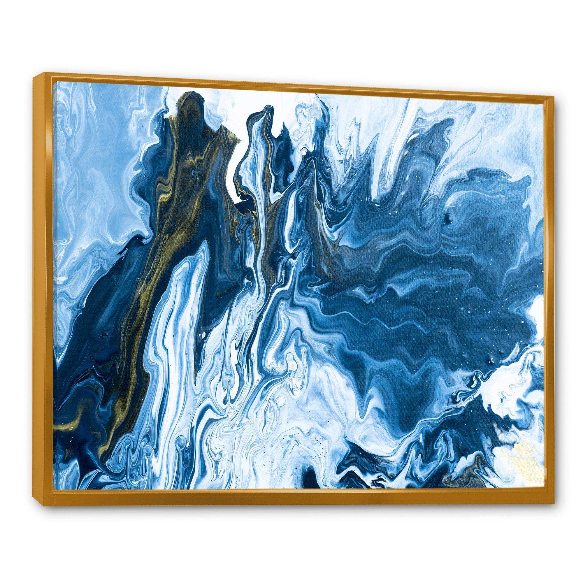 White, grey and White Hand Painted Marble Acrylic III