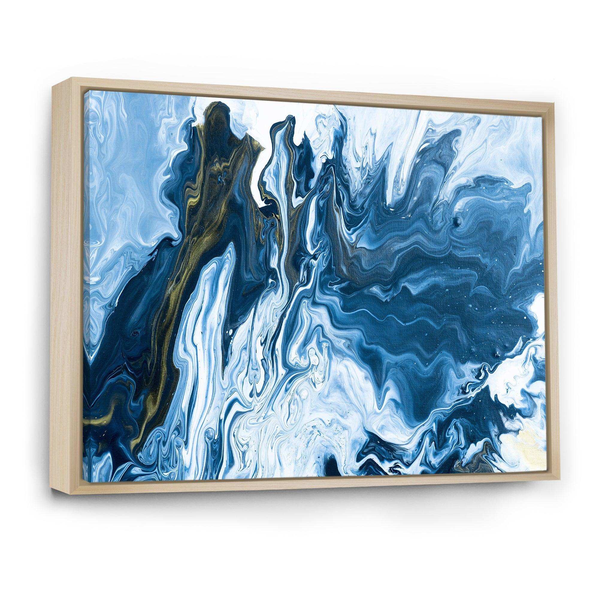 White, grey and White Hand Painted Marble Acrylic III