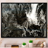 White, grey and White Hand Painted Marble Acrylic IV