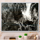 White, grey and White Hand Painted Marble Acrylic IV