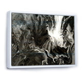 White, grey and White Hand Painted Marble Acrylic IV