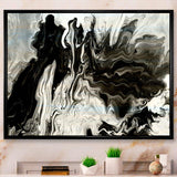 White, grey and White Hand Painted Marble Acrylic IX