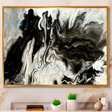 White, grey and White Hand Painted Marble Acrylic IX