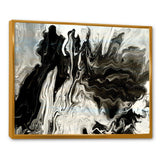 White, grey and White Hand Painted Marble Acrylic IX