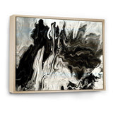 White, grey and White Hand Painted Marble Acrylic IX