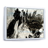 White, grey and White Hand Painted Marble Acrylic IX