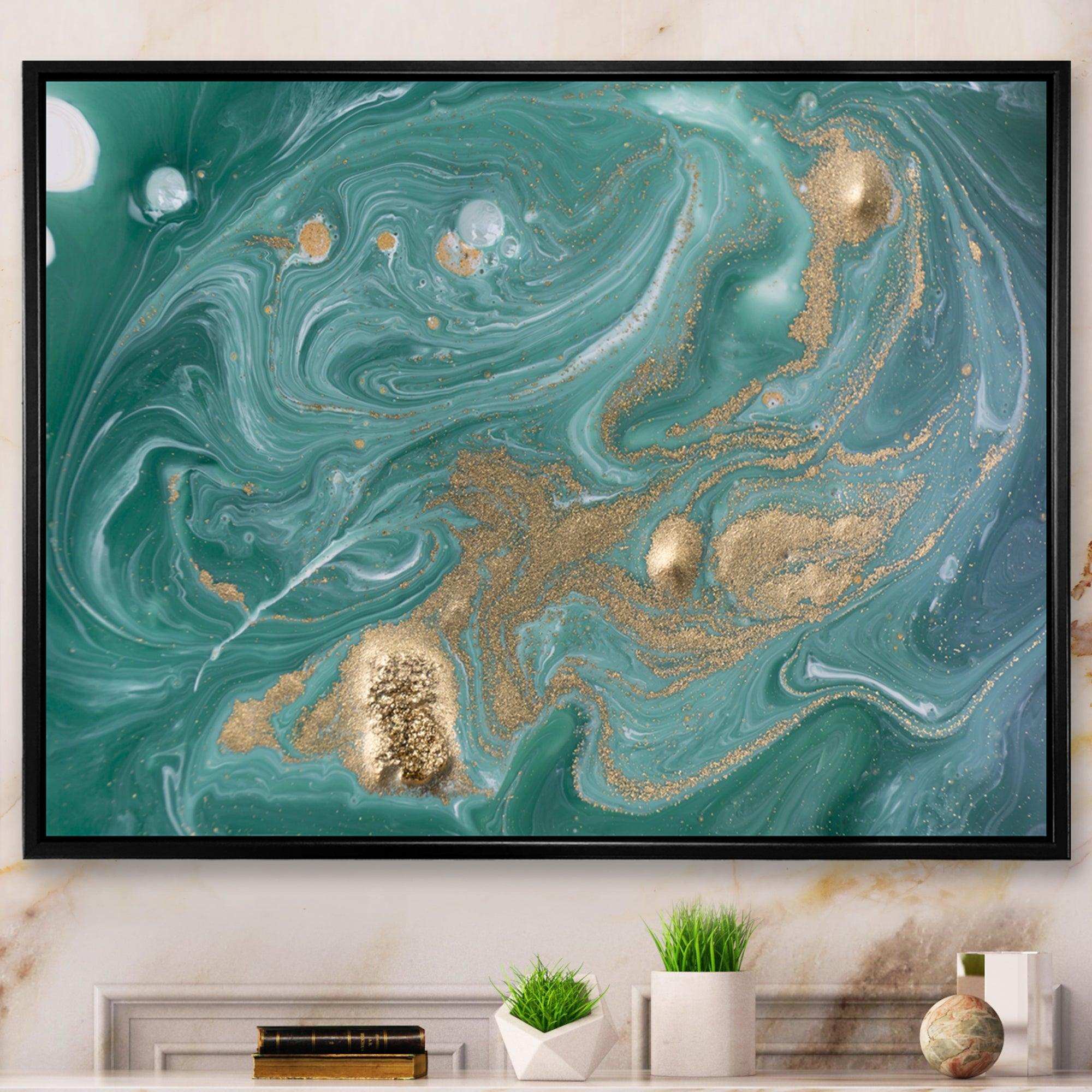 Nature Green and Gold Marble