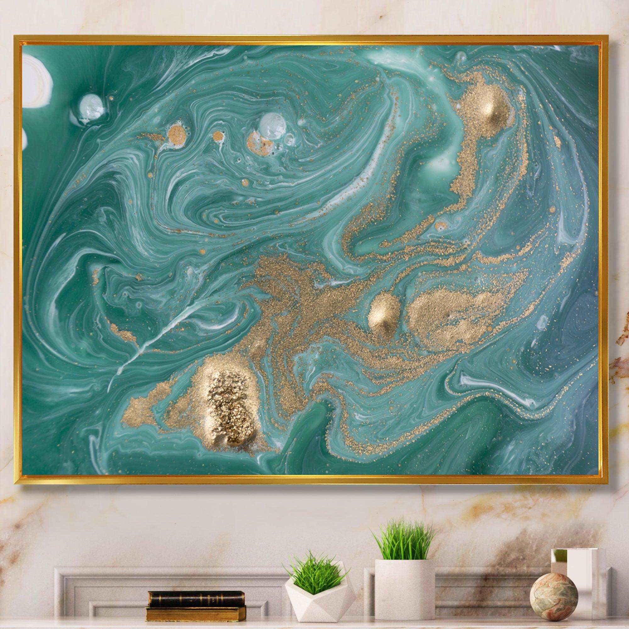 Nature Green and Gold Marble