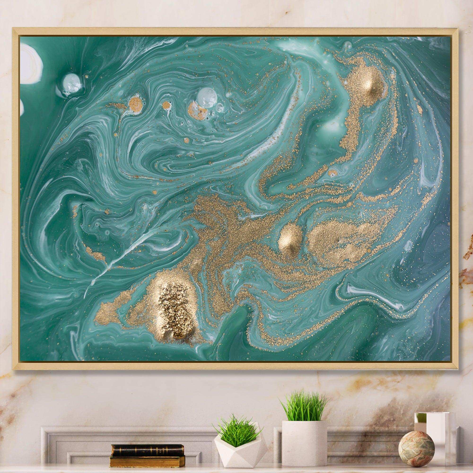 Nature Green and Gold Marble