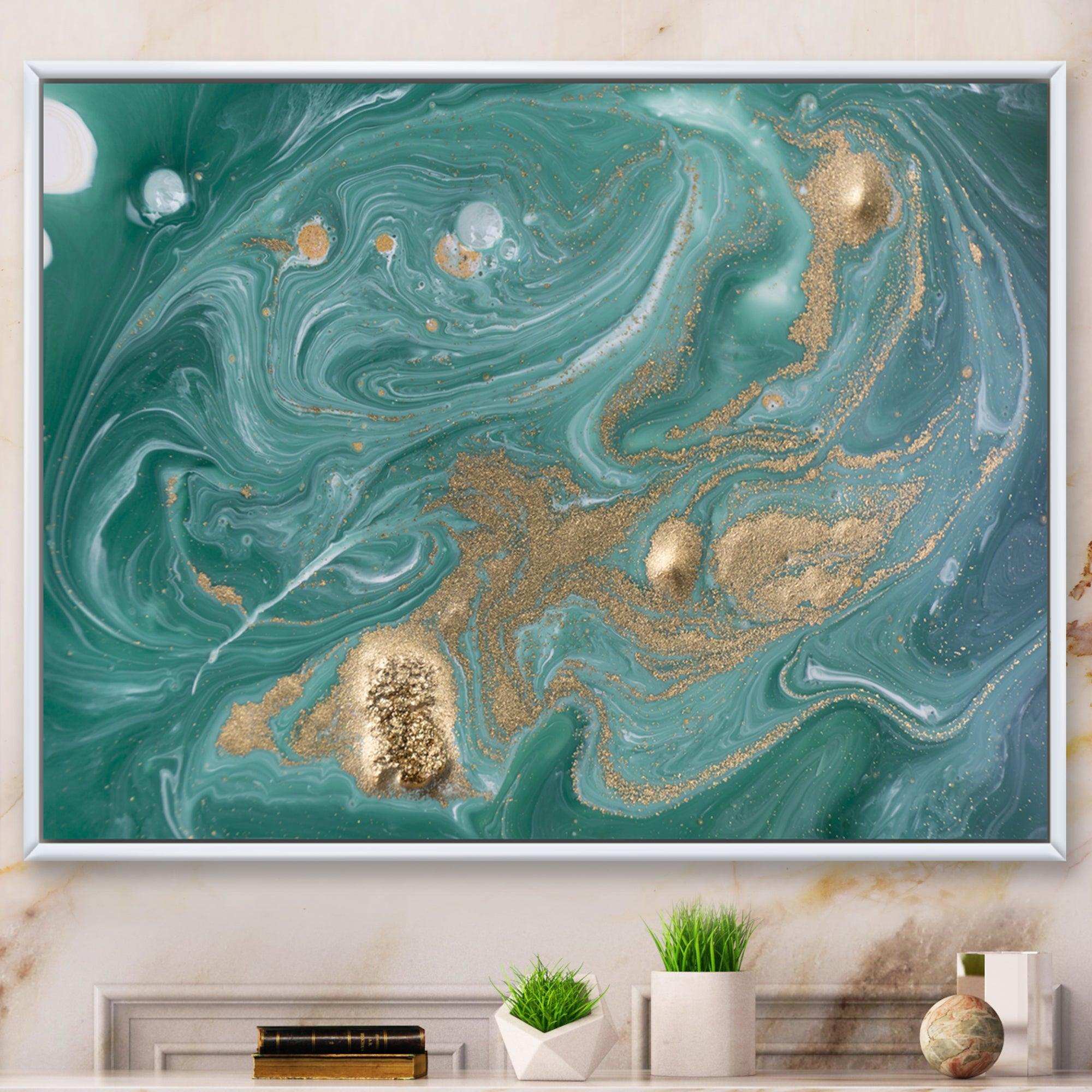 Nature Green and Gold Marble