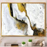 Gold and Black on White Acrylic Marble