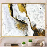 Gold and Black on White Acrylic Marble