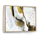 Gold and Black on White Acrylic Marble