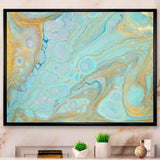 Blue and Gold Marble Agate Ripples II