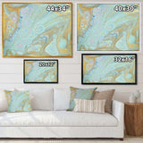 Blue and Gold Marble Agate Ripples II