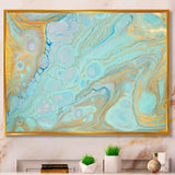 Blue and Gold Marble Agate Ripples II