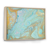 Blue and Gold Marble Agate Ripples II