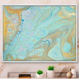 Blue and Gold Marble Agate Ripples II