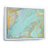 Blue and Gold Marble Agate Ripples II