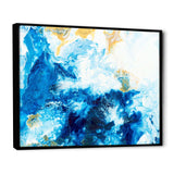 Blue and Gold Ocean Abstract Marble