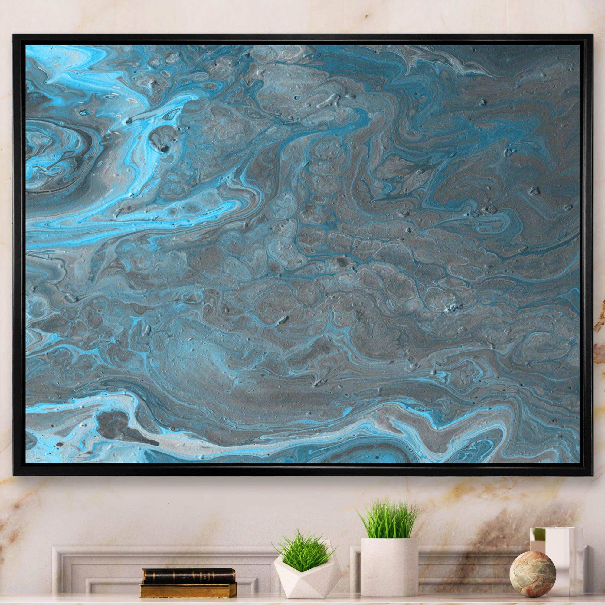 Blue and Gray Marble Landscape