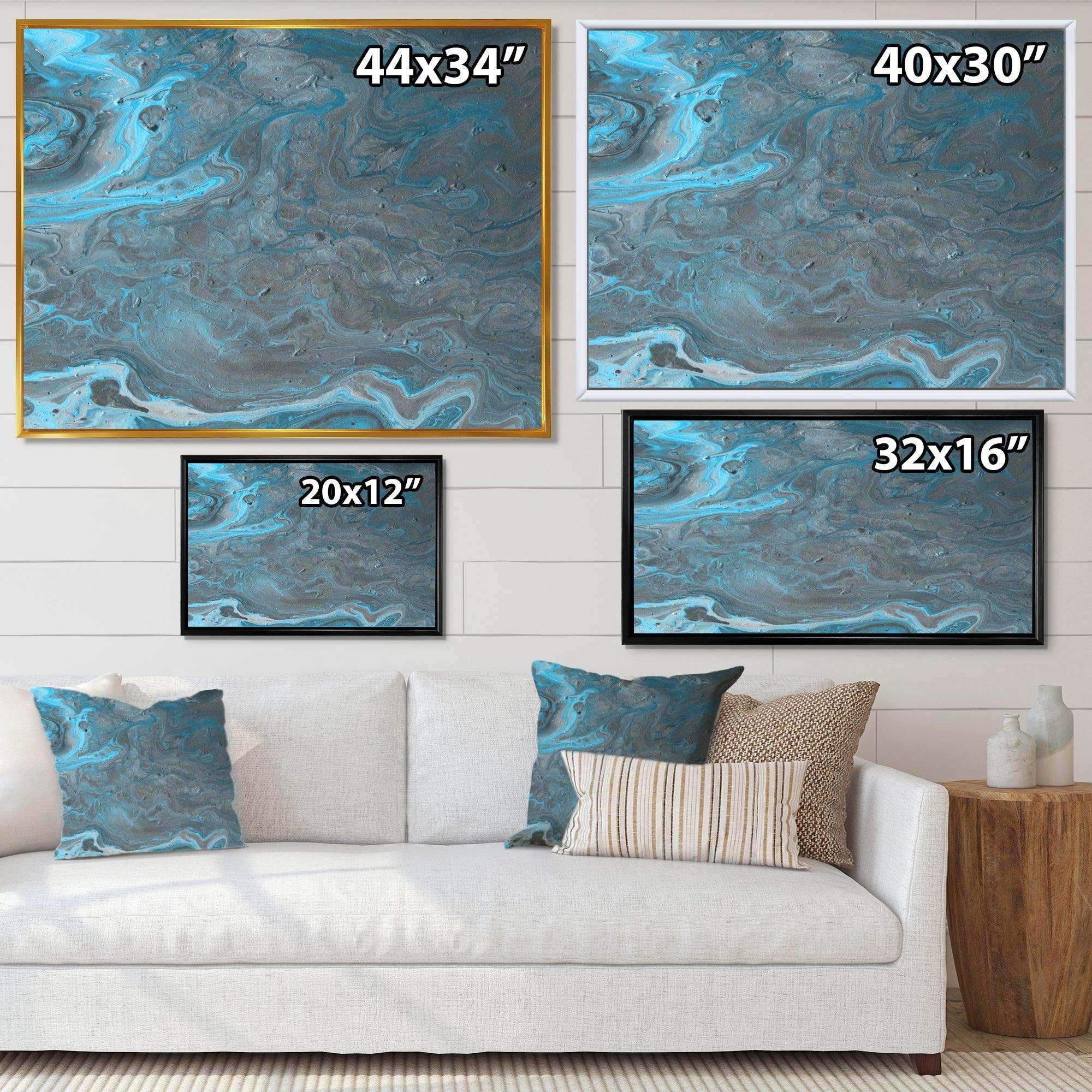 Blue and Gray Marble Landscape