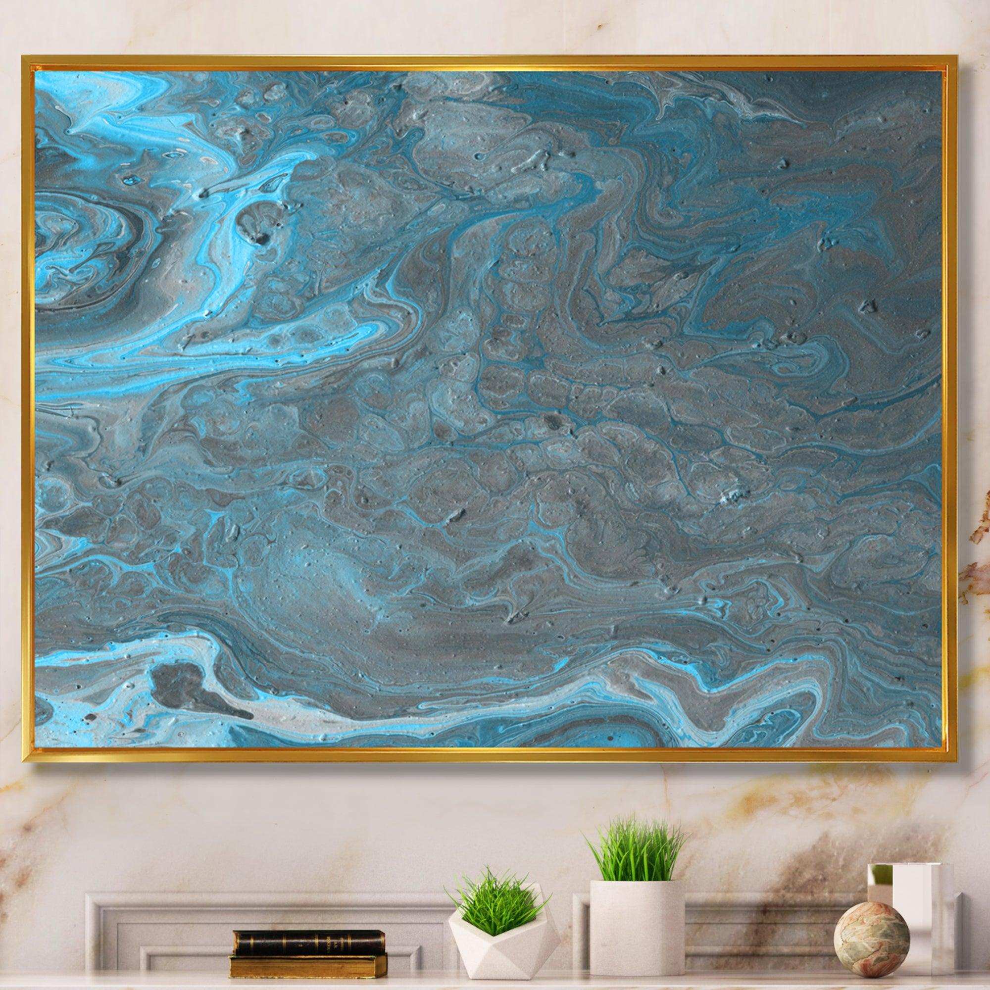 Blue and Gray Marble Landscape