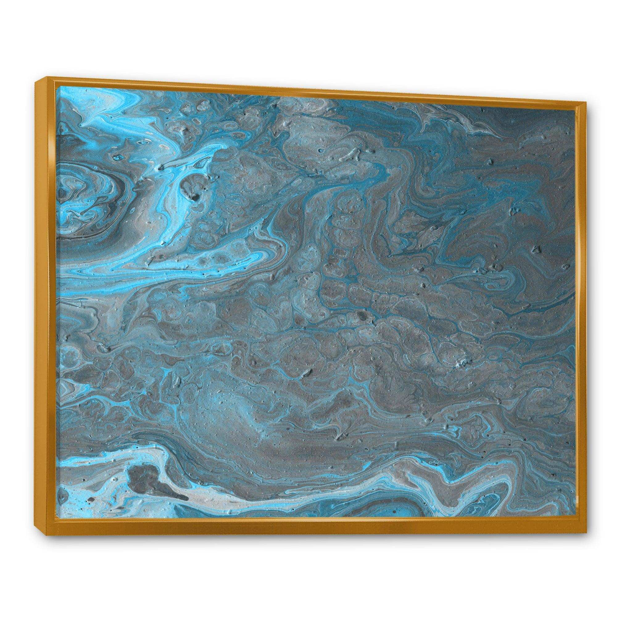 Blue and Gray Marble Landscape