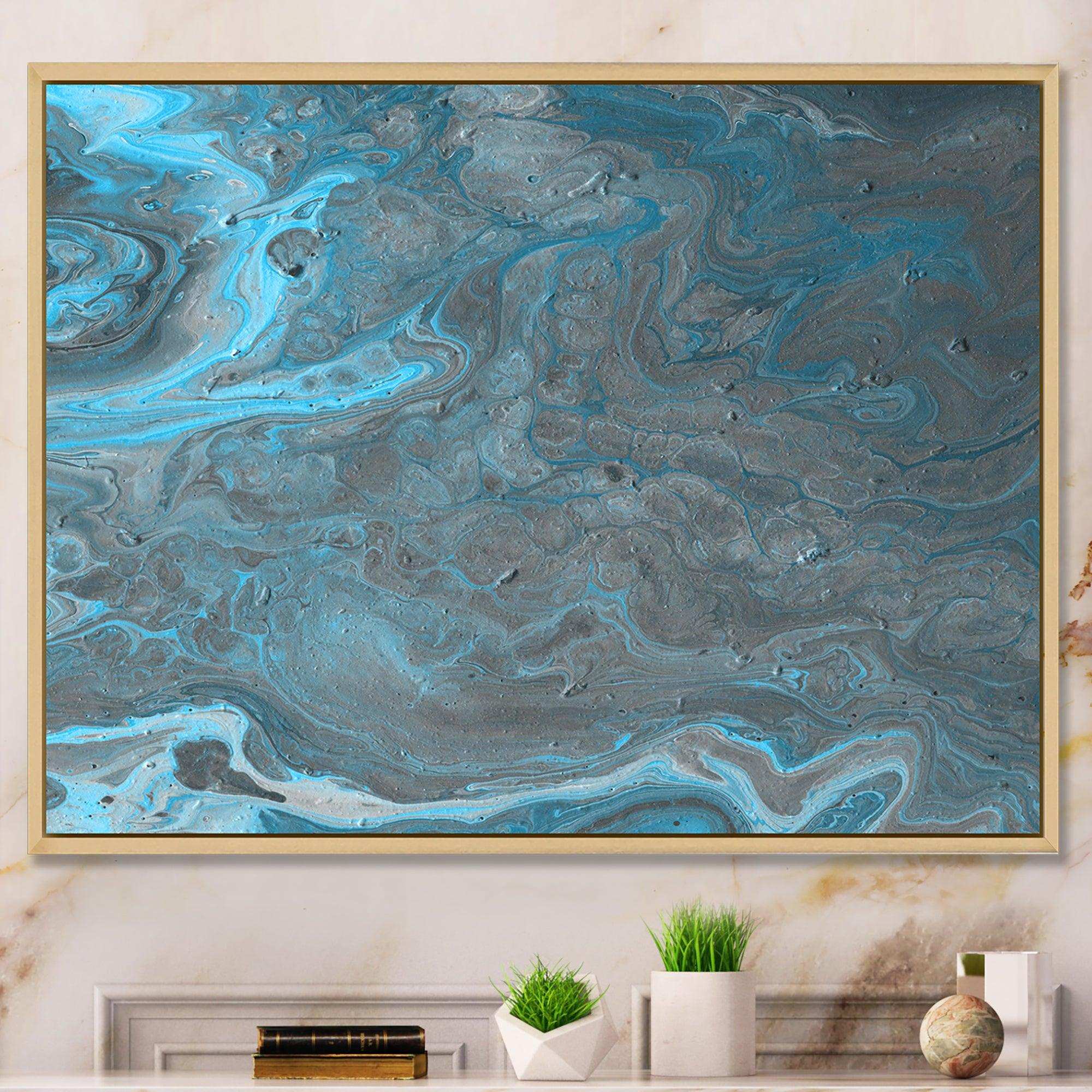 Blue and Gray Marble Landscape