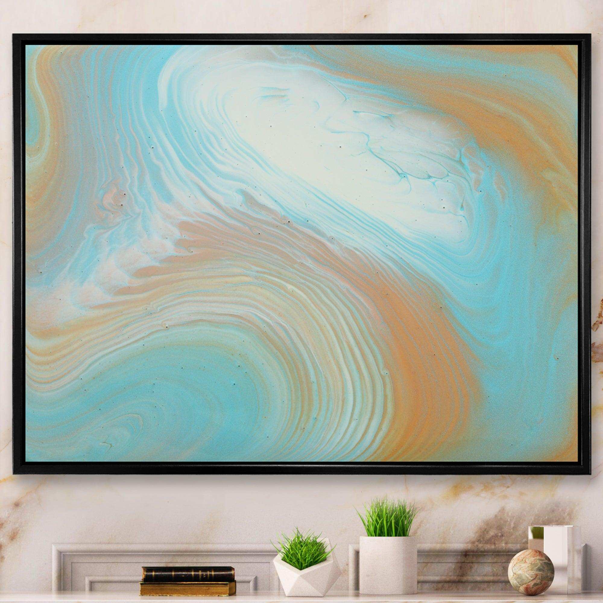 Turquoise Gold and Blue Marble