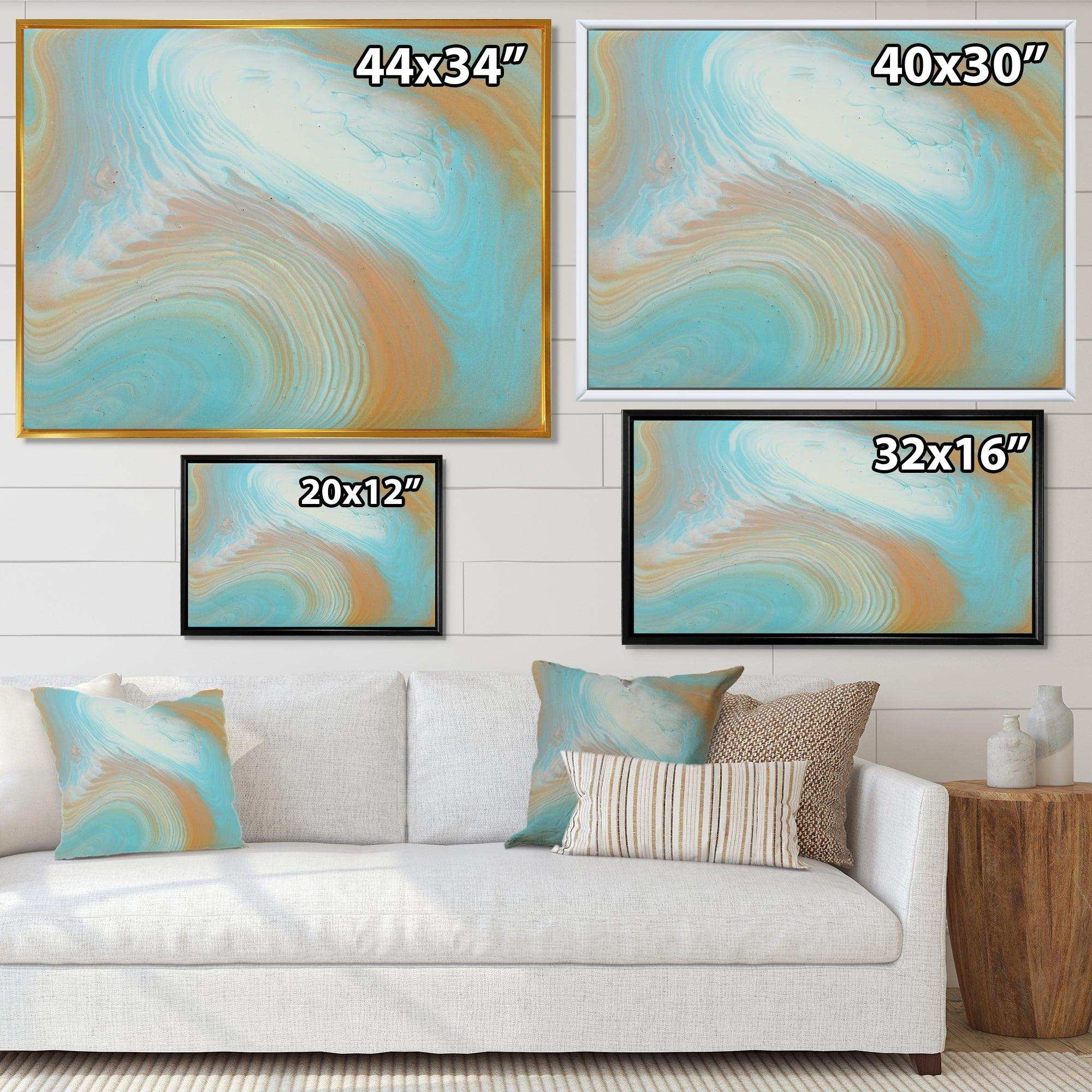 Turquoise Gold and Blue Marble