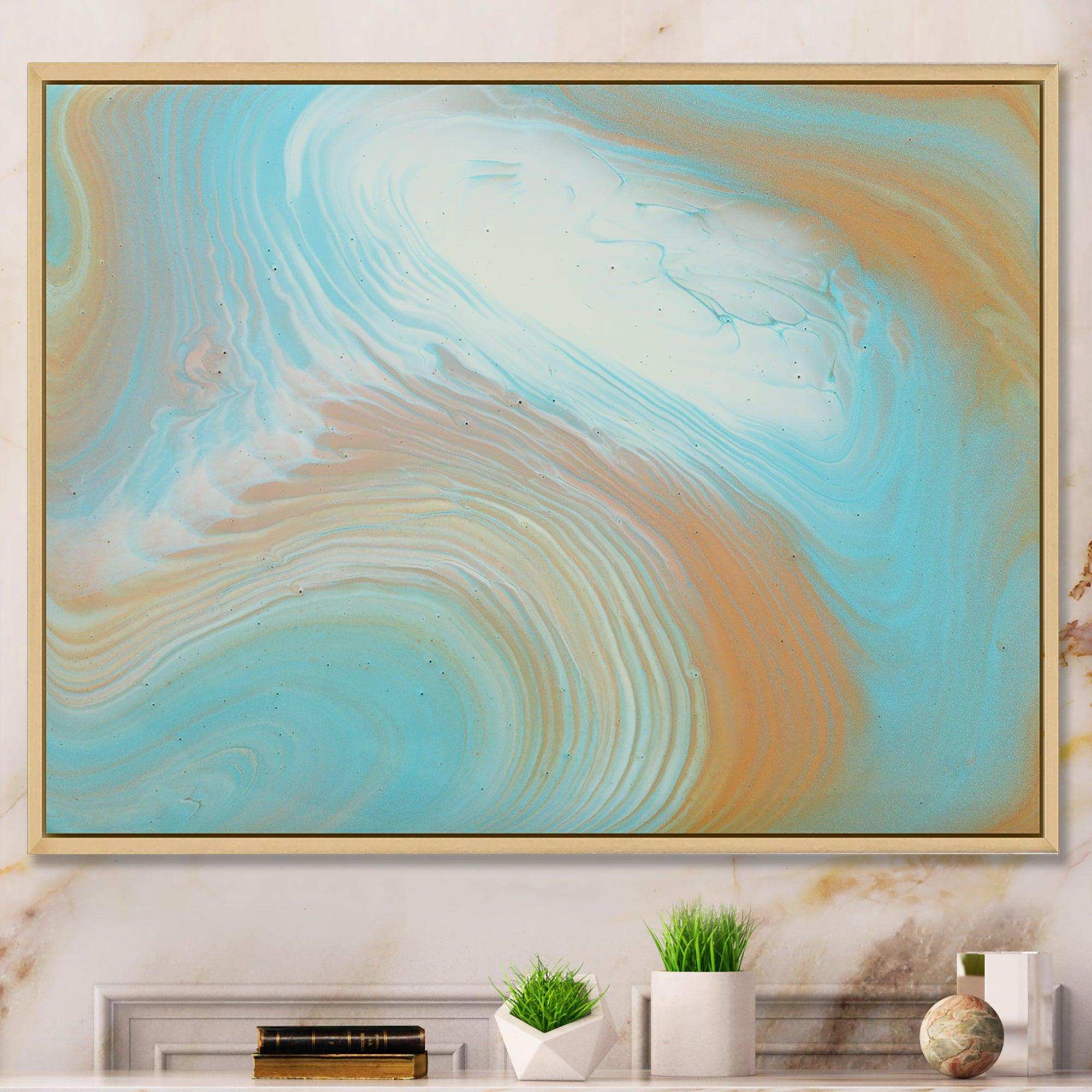 Turquoise Gold and Blue Marble