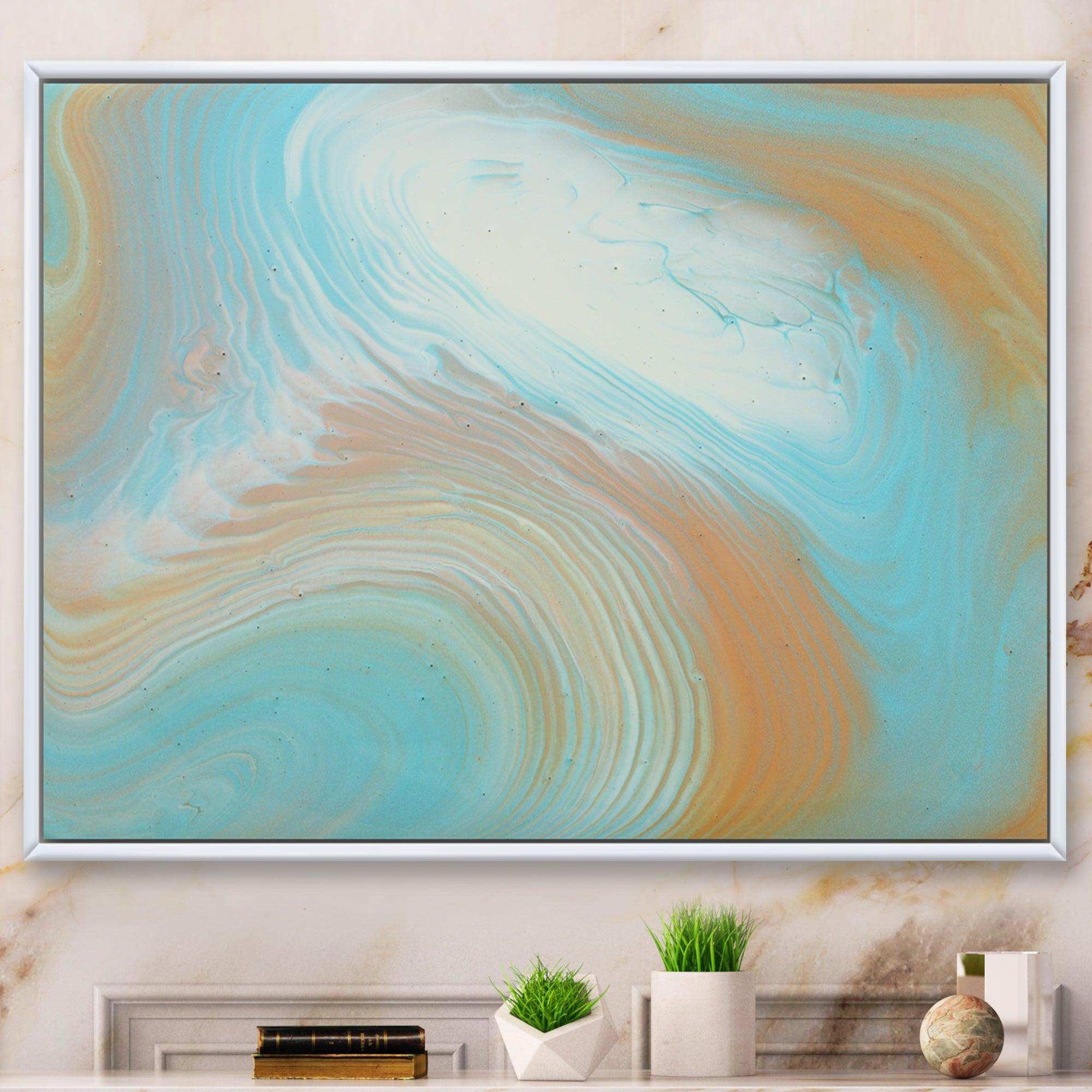 Turquoise Gold and Blue Marble