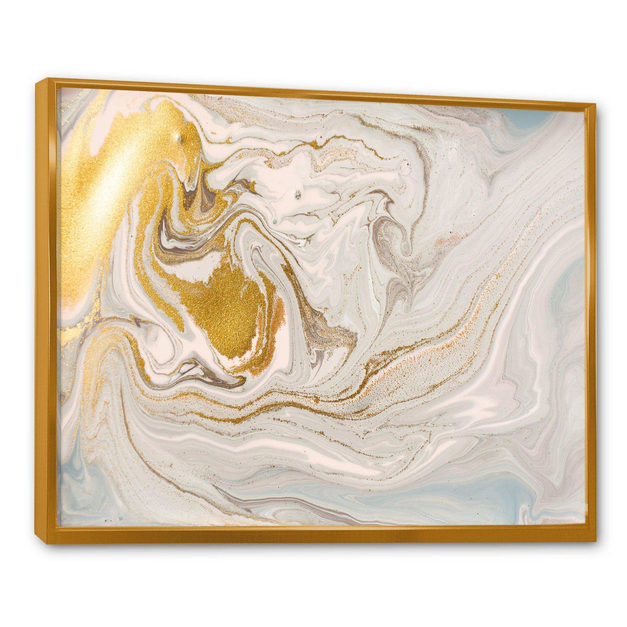 Pastel and Gold Glitter Marble