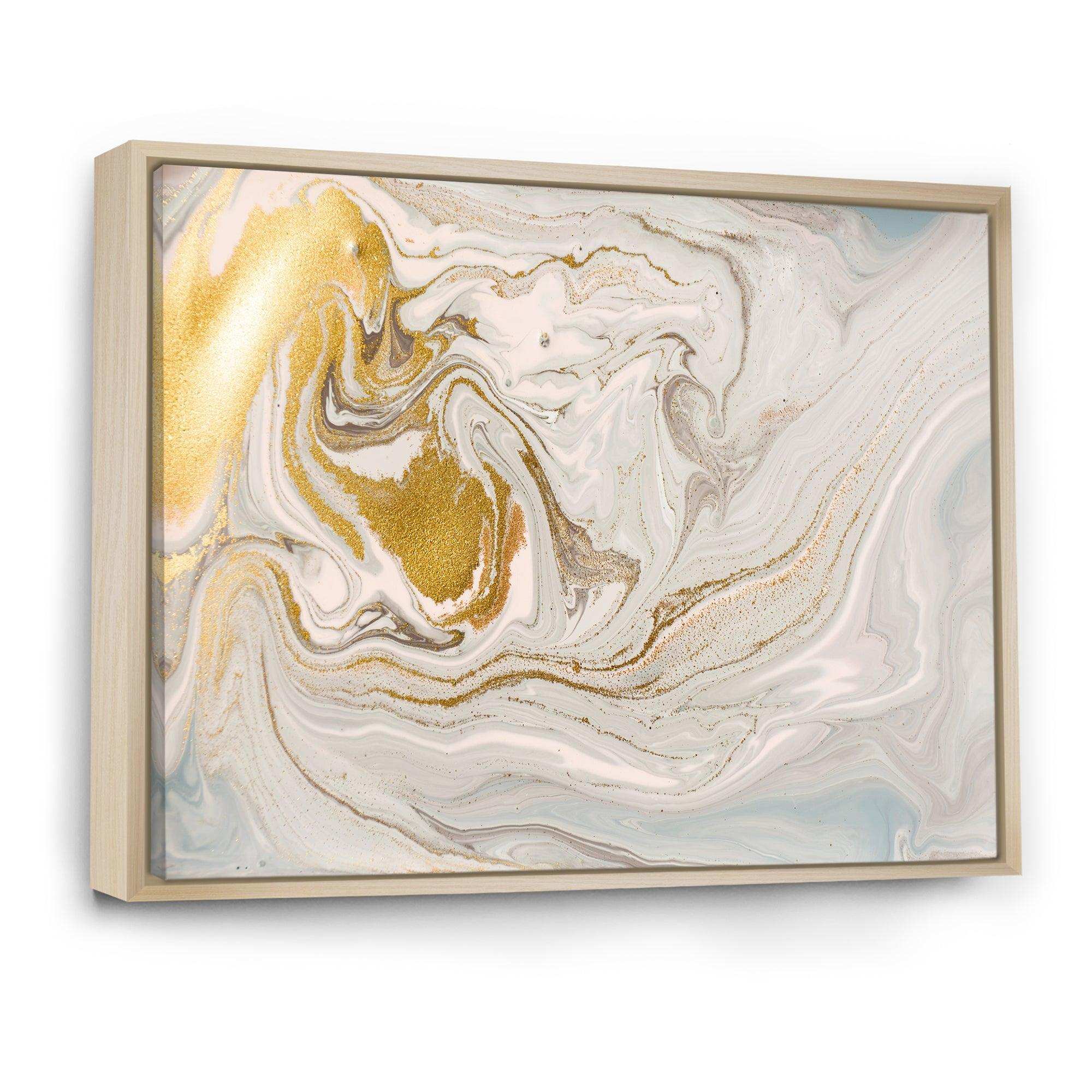 Pastel and Gold Glitter Marble