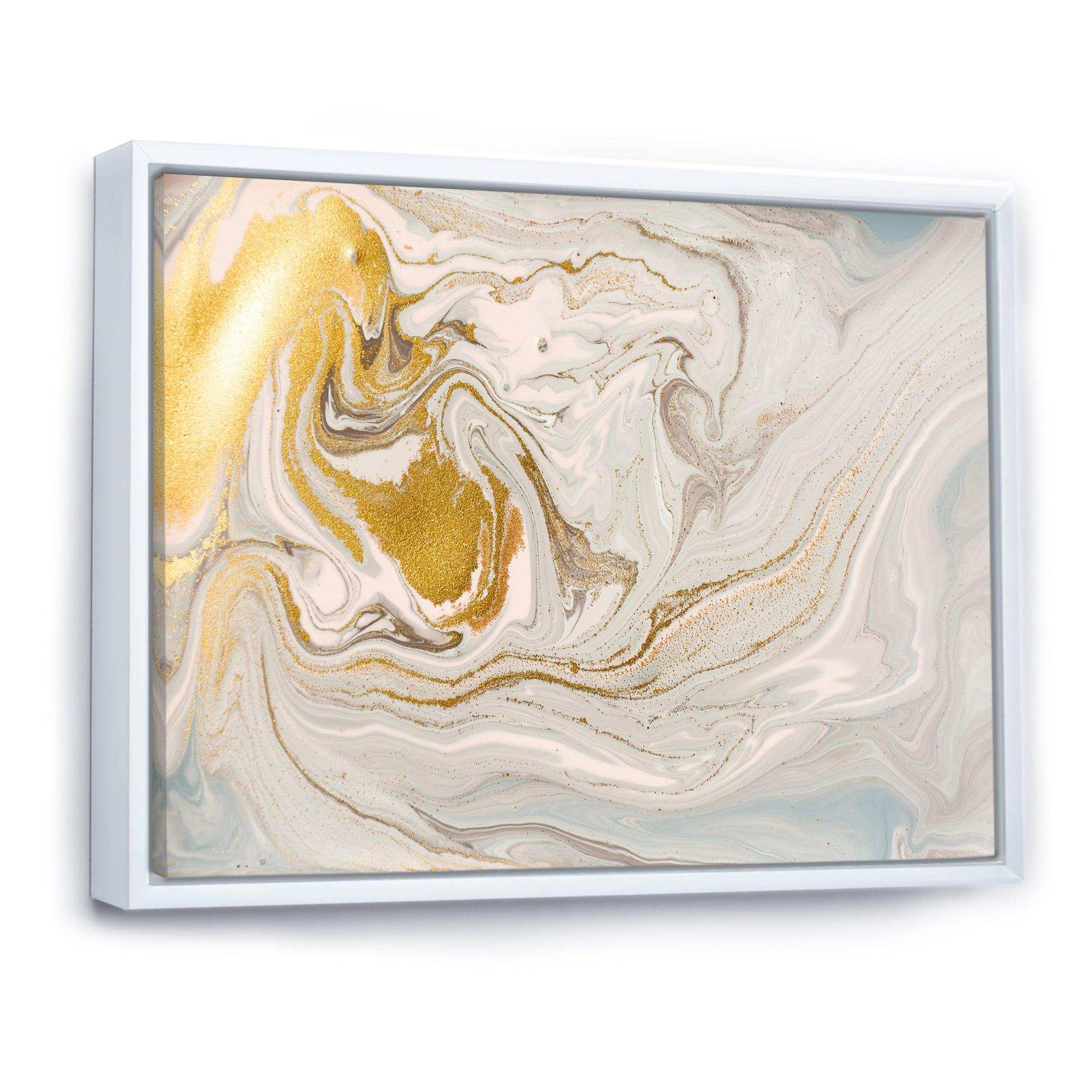 Pastel and Gold Glitter Marble