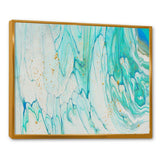 Blue Pastel White and Gold Marble